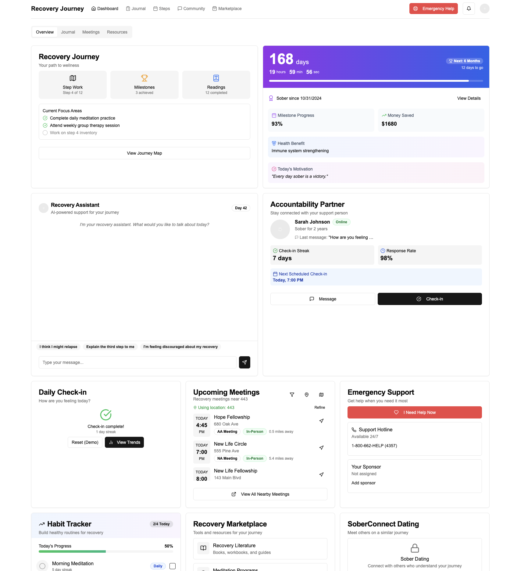 The Prodigal App Dashboard